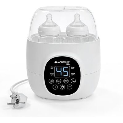 Mobiclinic ®, Calienta Biberones y Esterilizador, 6 en 1, Capacidad Doble, Descongela, Programable, Mantiene la Temperatura, Calentamiento Rápido, Leche Materna, Sin BPA, Pantalla LCD, Bibidu Mobiclinic ®, Calienta Biberones y Esterilizador, 6 en 1, Capacidad Doble, Descongela, Programable, Mantiene la Temperatura, Calentamiento Rápido, Leche Materna, Sin BPA, Pantalla LCD, Bibidu