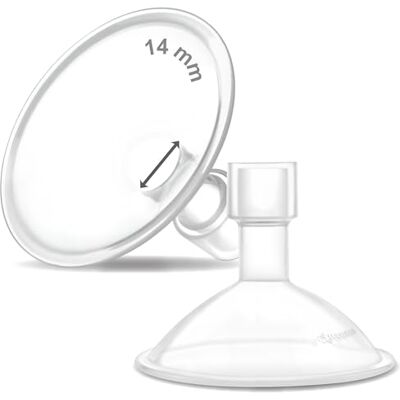 Maymom MyFit Crater escudos de 12 mm, diseño de dos piezas, tamaño pequeño, compatibles con Medela, aptos para conector MaxFlow Flex, pack de 2 Maymom MyFit Crater escudos de 12 mm, diseño de dos piezas, tamaño pequeño, compatibles con Medela, aptos para conector MaxFlow Flex, pack de 2