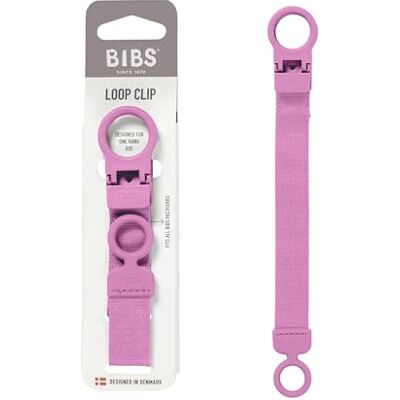 Bibs Clip para chupete Loop: elegante, operación segura con una mano, se adapta a todos los y a la mayoría de las marcas, lavable a máquina, a partir de 0 años. Bubblegum Bibs Clip para chupete Loop: elegante, operación segura con una mano, se adapta a todos los y a la mayoría de las marcas, lavable a máquina, a partir de 0 años. Bubblegum