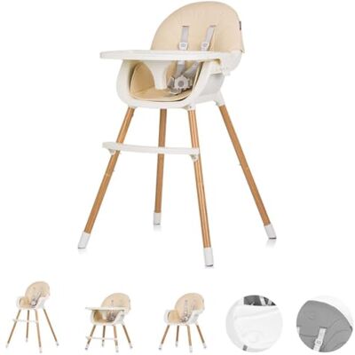 Chipolino , Rio 2 in 1 highchair, trona patas antideslizantes arnés, colores: bronceador Chipolino , Rio 2 in 1 highchair, trona patas antideslizantes arnés, colores: bronceador