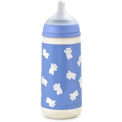 SUAVINEX , Biberón de 360 ml con Tetina Fisiológica SX Pro de Silicona con Válvula Anticólico, de Flujo Denso (L), para Líquidos Densos, Apto Papillas Líquidas. Bebés +6 Meses. Wild&Free, Azul SUAVINEX , Biberón de 360 ml con Tetina Fisiológica SX Pro de Silicona con Válvula Anticólico, de Flujo Denso (L), para Líquidos Densos, Apto Papillas Líquidas. Bebés +6 Meses. Wild&Free, Azul