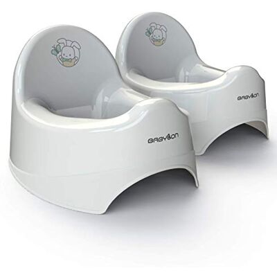 BABYLON Nautilus Orinal Infantil antideslizante, pack de 2, Blanco BABYLON Nautilus Orinal Infantil antideslizante, pack de 2, Blanco