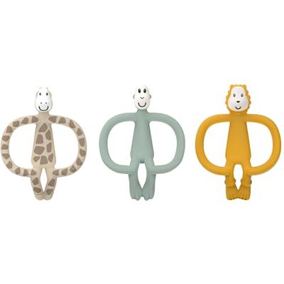 MATCHSTICK MONKEY , Antimicrobial Animal Teether Gift Set 3 Pack, Animal Designs, Ludo Lion, Gigi Giraffe & Monkey MATCHSTICK MONKEY , Antimicrobial Animal Teether Gift Set 3 Pack, Animal Designs, Ludo Lion, Gigi Giraffe & Monkey