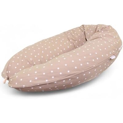 HOBEA-Germany Almohada de Lactancia 190 cm x 76 cm XXL Almohada de Embarazo Almohada para Dormir de Lado con Funda de algodón orgánico (Puntos Beige) HOBEA-Germany Almohada de Lactancia 190 cm x 76 cm XXL Almohada de Embarazo Almohada para Dormir de Lado con Funda de algodón orgánico (Puntos Beige)