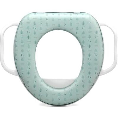 Kiokids Reductor WC Salvia con Asas para Niños +12 Meses Acolchado y Seguro Fácil de Limpiar Asas para Mayor Comodidad Protector de Salpicaduras Compatible con Inodoros Estándar Kiokids Reductor WC Salvia con Asas para Niños +12 Meses Acolchado y Seguro Fácil de Limpiar Asas para Mayor Comodidad Protector de Salpicaduras Compatible con Inodoros Estándar