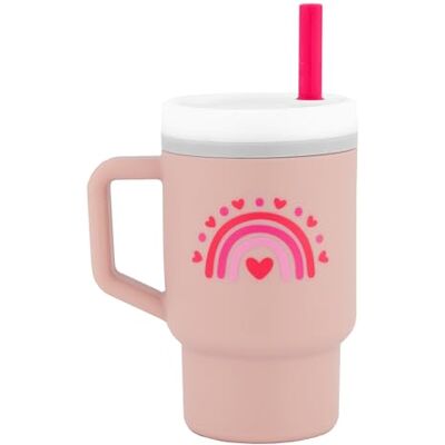 Infantino My 1st Tumbler, Vaso de Aprendizaje de Silicona con Pajita y Asa, Vaso Antiderrames para Bebés en Movimiento, Botella de Transición Libre de BPA, Rosa Infantino My 1st Tumbler, Vaso de Aprendizaje de Silicona con Pajita y Asa, Vaso Antiderrames para Bebés en Movimiento, Botella de Transición Libre de BPA, Rosa