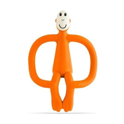 MATCHSTICK MONKEY , Original Teether & Gel Applicator, Antimicrobial Silicone Teething Toys for Baby, Easy to Grip, BPA Free, 3 Months Old+, 10.5 cm, Orange Monkey MATCHSTICK MONKEY , Original Teether & Gel Applicator, Antimicrobial Silicone Teething Toys for Baby, Easy to Grip, BPA Free, 3 Months Old+, 10.5 cm, Orange Monkey