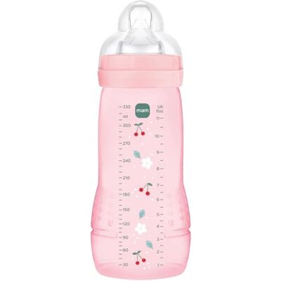 MAM Biberón, a partir de 6 Meses, 330ml, con Tetina X Especial Líquidos Espesos de Silicona de Fácil Aceptación, Fácil de Sostener, Fácil de Limpiar, Easy Active, Rosa, Pack de 1ud MAM Biberón, a partir de 6 Meses, 330ml, con Tetina X Especial Líquidos Espesos de Silicona de Fácil Aceptación, Fácil de Sostener, Fácil de Limpiar, Easy Active, Rosa, Pack de 1ud