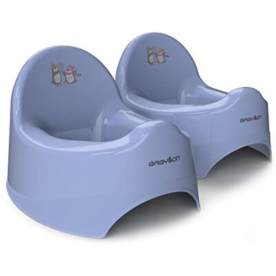 BABYLON Nautilus Orinal Infantil antideslizante, pack de 2, Violeta BABYLON Nautilus Orinal Infantil antideslizante, pack de 2, Violeta