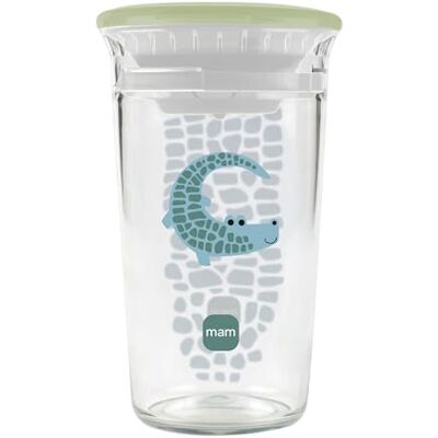 MAM Easy to Drink Cup, Vaso de Aprendizaje 360º, a partir de 8 Meses, 290ml, para una Fácil Transición al Vaso Normal, con Sistema 360º Antiderrames y Tapa de Transporte, Azul, Pack 1UD MAM Easy to Drink Cup, Vaso de Aprendizaje 360º, a partir de 8 Meses, 290ml, para una Fácil Transición al Vaso Normal, con Sistema 360º Antiderrames y Tapa de Transporte, Azul, Pack 1UD