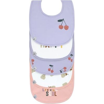 Lässig Cereza Baberos de Algodón - Pack de 5 Baberos Impermeables para 3 meses+ Lässig Cereza Baberos de Algodón - Pack de 5 Baberos Impermeables para 3 meses+