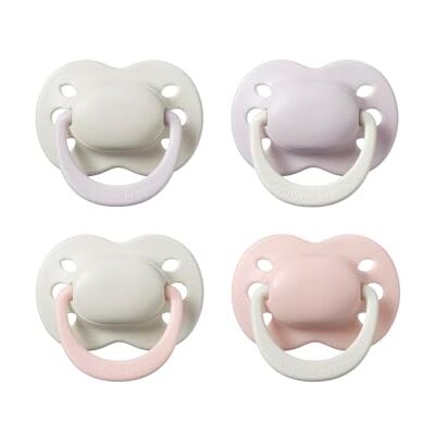 Tommee Tippee Chupete Recién Nacido, 0-2 meses, Pack de 4, Tetina ortodóntica, Orificios adicionales, Tamaño pequeño, Silicona 100% sin BPA, Ciruela claro y Algodón de azúcar Tommee Tippee Chupete Recién Nacido, 0-2 meses, Pack de 4, Tetina ortodóntica, Orificios adicionales, Tamaño pequeño, Silicona 100% sin BPA, Ciruela claro y Algodón de azúcar