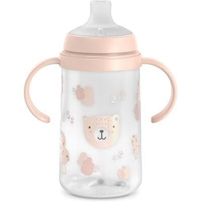 SUAVINEX , Vaso Aprendizaje Bebé con Boquilla de Silicona y Asas, Biberón con Sistema Anticólico, Tapa Protectora, Vaso Antiderrame, 270 ml, para Bébés +6 Meses, Apto Lavavajillas, Wild&Free Rosa SUAVINEX , Vaso Aprendizaje Bebé con Boquilla de Silicona y Asas, Biberón con Sistema Anticólico, Tapa Protectora, Vaso Antiderrame, 270 ml, para Bébés +6 Meses, Apto Lavavajillas, Wild&Free Rosa
