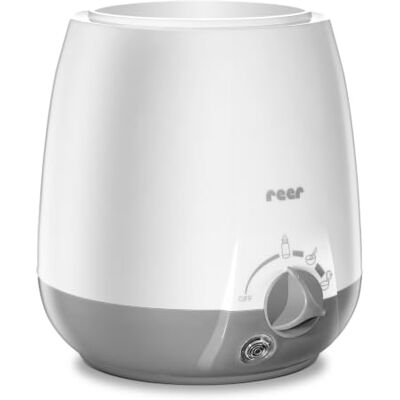Reer Calentador de alimentos Simply Hot para biberones y tarros con función Keep Warm Blanco/Gris Reer Calentador de alimentos Simply Hot para biberones y tarros con función Keep Warm Blanco/Gris