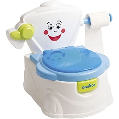 Olmitos Orinal Aprendo ir al baño Blanco de - Se puede utilizar como reductor de WC Con portarollos para el papel y cadena Vaso interior extraible para facilitar la limpieza… (Blanco) Olmitos Orinal Aprendo ir al baño Blanco de - Se puede utilizar como reductor de WC Con portarollos para el papel y cadena Vaso interior extraible para facilitar la limpieza… (Blanco)