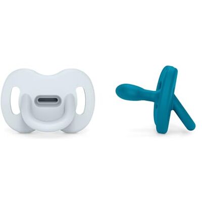 SUAVINEX , Pack 2 Chupetes Todo Silicona, para Bebés 6/18 Meses, Tetina Fisiológica Sx Pro, Súper Blandito y Flexible, Ideal para Dormir, Respeta el Desarrollo Bucodental, Colour Essence, Azul SUAVINEX , Pack 2 Chupetes Todo Silicona, para Bebés 6/18 Meses, Tetina Fisiológica Sx Pro, Súper Blandito y Flexible, Ideal para Dormir, Respeta el Desarrollo Bucodental, Colour Essence, Azul