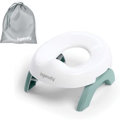 Ingenuity , My Travel Potty Orinal Portátil 2 en 1 para Bebé y Niño Plegable y Ligero con Bolsa y 3 Bolsas Desechables Ingenuity , My Travel Potty Orinal Portátil 2 en 1 para Bebé y Niño Plegable y Ligero con Bolsa y 3 Bolsas Desechables