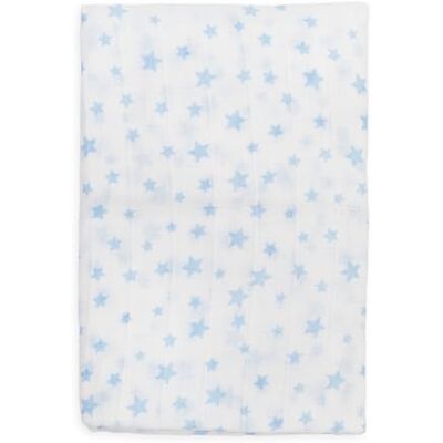 Ti TIN Muselina 100% Algodón 120 x 120 cm, Transpirable, Ligera y Suave, Ideal para bebés de 0-36 Meses, fácil Lavado y Secadora, Fabricada en España, Estampado de estrellitas Color Celeste Ti TIN Muselina 100% Algodón 120 x 120 cm, Transpirable, Ligera y Suave, Ideal para bebés de 0-36 Meses, fácil Lavado y Secadora, Fabricada en España, Estampado de estrellitas Color Celeste