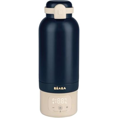 Béaba , Bib’Nomad, Calientabiberones Portátil 500 ml, Inox 316L Menos de 2 min, 37-55 °C + 70 °C, batería USB-C, base extraíble, inox 316L, para agua y leche, 500 ml Béaba , Bib’Nomad, Calientabiberones Portátil 500 ml, Inox 316L Menos de 2 min, 37-55 °C + 70 °C, batería USB-C, base extraíble, inox 316L, para agua y leche, 500 ml