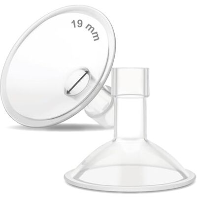 Maymom MyFit Crater Series Protector de pecho pequeño con diseño de dos piezas de 19 mm, compatible con piezas de extractor de leche Medela; escudos de reemplazo; conector flexible; 2 piezas Maymom MyFit Crater Series Protector de pecho pequeño con diseño de dos piezas de 19 mm, compatible con piezas de extractor de leche Medela; escudos de reemplazo; conector flexible; 2 piezas