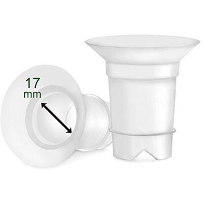 Maymom insertos de embudo largos de 17 mm compatibles con embudos de 24–25 mm de Freemie, Medela PersonalFit, Spectra y Willow Go; 2 piezas Maymom insertos de embudo largos de 17 mm compatibles con embudos de 24–25 mm de Freemie, Medela PersonalFit, Spectra y Willow Go; 2 piezas