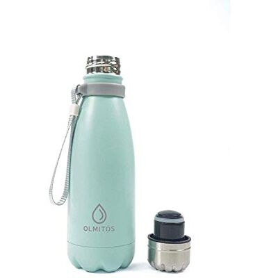 Olmitos Botella Térmica de Acero Inoxidable, 350 ml, Azul Olmitos Botella Térmica de Acero Inoxidable, 350 ml, Azul
