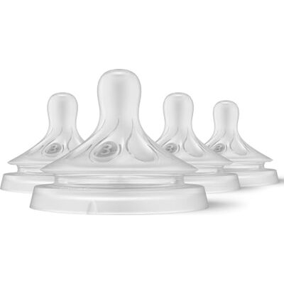 AVENT Philips Natural Response Tetinas para biberón Flujo 3, 1M+, 4 unidades, AVENT Philips Natural Response Tetinas para biberón Flujo 3, 1M+, 4 unidades,
