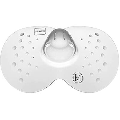 MAM Protector de lactancia, tamaño M (20 mm), paquete de 2, protectores de pezón extra suaves para aantar, permite el máximo contacto con la piel entre á y bebé MAM Protector de lactancia, tamaño M (20 mm), paquete de 2, protectores de pezón extra suaves para aantar, permite el máximo contacto con la piel entre á y bebé