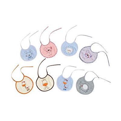 Interbaby Pack de 12 baberos de rizo 20x20, unisex Interbaby Pack de 12 baberos de rizo 20x20, unisex