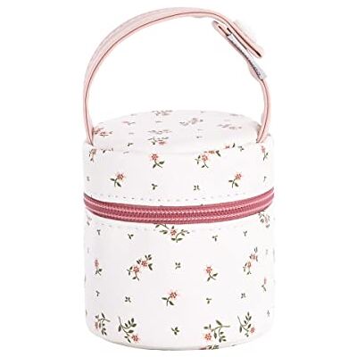 Cambrass -Chupetero o funda para guardar el chupete-Aura beige/flores 8.5x8.5x11 cm Cambrass -Chupetero o funda para guardar el chupete-Aura beige/flores 8.5x8.5x11 cm