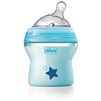 Artsana Chicco NaturalFeeling Biberón Anticólicos 0 Meses, 150 ml, con Tetina Inclinada de Silicona Suave y Doble Válvula Anti Cólicos, Alimentación Natural y Lactancia Mixta Azul Artsana Chicco NaturalFeeling Biberón Anticólicos 0 Meses, 150 ml, con Tetina Inclinada de Silicona Suave y Doble Válvula Anti Cólicos, Alimentación Natural y Lactancia Mixta Azul