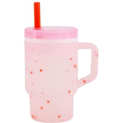 Infantino My 1st Tumbler, 255 ml Taza de Silicona con Boquilla, Pajita y Asa, Taza para Bebé Resistente a Derrames para Llevar a Todas Partes, Botella de Transición Libre de BPA, Heart Speckles Infantino My 1st Tumbler, 255 ml Taza de Silicona con Boquilla, Pajita y Asa, Taza para Bebé Resistente a Derrames para Llevar a Todas Partes, Botella de Transición Libre de BPA, Heart Speckles