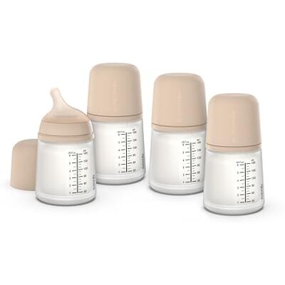 SUAVINEX , Pack 4 Biberón Anticólico Zero Zero, con Tetina de Flujo Adaptable (A) de Silicona, Bebés +0 Meses y Recién Nacidos, Específico Lactancia Materna, Leche Materna y de Fórmula, 180 ml, Light SUAVINEX , Pack 4 Biberón Anticólico Zero Zero, con Tetina de Flujo Adaptable (A) de Silicona, Bebés +0 Meses y Recién Nacidos, Específico Lactancia Materna, Leche Materna y de Fórmula, 180 ml, Light