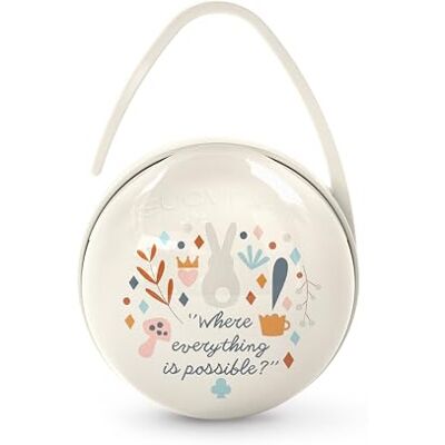 SUAVINEX , Portachupete para Bebé, Para Llevar 2 Chupetes de Forma Independiente, con Asita para Colgar del Bolso, Carro o Cuna, Caja Portachupetes, Funda Para Chupetes, Estuche, Wonderland Beige SUAVINEX , Portachupete para Bebé, Para Llevar 2 Chupetes de Forma Independiente, con Asita para Colgar del Bolso, Carro o Cuna, Caja Portachupetes, Funda Para Chupetes, Estuche, Wonderland Beige