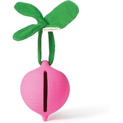Oli & Carol Portachupetes de caucho natural Regalo para padres y bebés Ramona the Radish Oli & Carol Portachupetes de caucho natural Regalo para padres y bebés Ramona the Radish