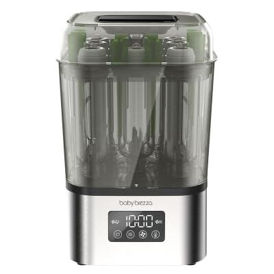 Baby Brezza SuperQuick Esterilizador y Secador en 10 Minutos (75% Más Rápido) Mayor Capacidad para 8 Biberones y Piezas de Extractor Esterilizador Eléctrico de Vapor 4 en 1 (Slate) Baby Brezza SuperQuick Esterilizador y Secador en 10 Minutos (75% Más Rápido) Mayor Capacidad para 8 Biberones y Piezas de Extractor Esterilizador Eléctrico de Vapor 4 en 1 (Slate)