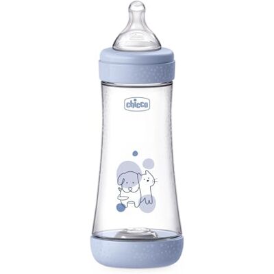 Chicco Perfect 5 Biberón Anticólico 300 ml, con Tetina de Silicona Suave, Biberón Biofuncional con Sistema Intui-flow, Azul Chicco Perfect 5 Biberón Anticólico 300 ml, con Tetina de Silicona Suave, Biberón Biofuncional con Sistema Intui-flow, Azul