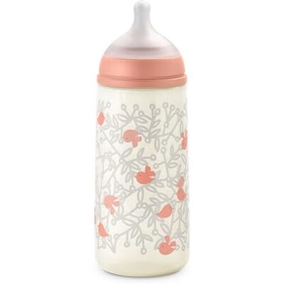 SUAVINEX , Biberón Anticólico de 360 ml con Tetina Fisiológica SX Pro de Silicona, de Flujo Denso (L), para Líquidos Densos, Apto Papillas Líquidas. Bebés +6 Meses. Birdies, Rosa SUAVINEX , Biberón Anticólico de 360 ml con Tetina Fisiológica SX Pro de Silicona, de Flujo Denso (L), para Líquidos Densos, Apto Papillas Líquidas. Bebés +6 Meses. Birdies, Rosa