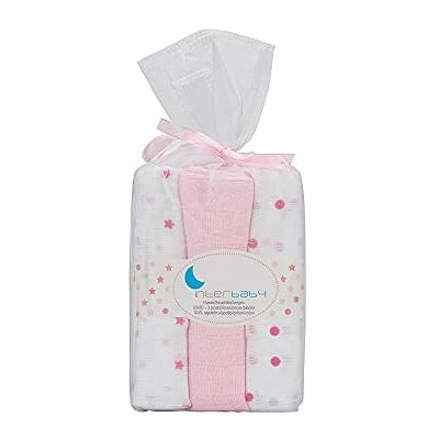 Interbaby Pack 3 Gasas Rosas 80X80 Cm, unisex Interbaby Pack 3 Gasas Rosas 80X80 Cm, unisex