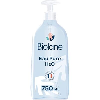 Biolane Agua pura H2O para bebé, limpia y protege – Botella de bomba Cara, cuerpo y asiento, sin enjuague, 99% de ingredientes de origen natural, desde el nacimiento, fabricado en Francia Biolane Agua pura H2O para bebé, limpia y protege – Botella de bomba Cara, cuerpo y asiento, sin enjuague, 99% de ingredientes de origen natural, desde el nacimiento, fabricado en Francia