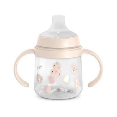 SUAVINEX , Vaso Aprendizaje Bebé, Boquilla de Silicona, Biberón con Asas, con Sistema Anticólico, Tapa Protectora, Vaso Antiderrame, 150 ml, Bébés +6 Meses, Apto Lavavajillas, Wild&Free Rosa SUAVINEX , Vaso Aprendizaje Bebé, Boquilla de Silicona, Biberón con Asas, con Sistema Anticólico, Tapa Protectora, Vaso Antiderrame, 150 ml, Bébés +6 Meses, Apto Lavavajillas, Wild&Free Rosa