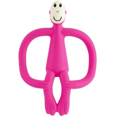 MATCHSTICK MONKEY , Original Teether & Gel Applicator, Antimicrobial Silicone Teething Toys for Baby, Easy to Grip, BPA Free, 3 Months Old+, 10.5 cm, Pink Monkey MATCHSTICK MONKEY , Original Teether & Gel Applicator, Antimicrobial Silicone Teething Toys for Baby, Easy to Grip, BPA Free, 3 Months Old+, 10.5 cm, Pink Monkey