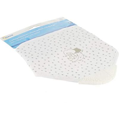BIECO Babero triangular con mordedor, color blanco BIECO Babero triangular con mordedor, color blanco