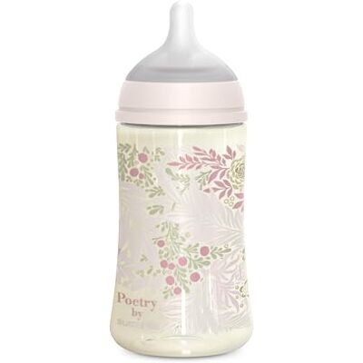 SUAVINEX , Biberón de 270 ml, con Tetina Fisiológica SX Pro de Silicona, con válvula Anticólico, de Flujo Medio (M), para Líquidos Densidad Media, Leche, Zumos o Agua. Bebés +3 Meses. Poetry, Rosa SUAVINEX , Biberón de 270 ml, con Tetina Fisiológica SX Pro de Silicona, con válvula Anticólico, de Flujo Medio (M), para Líquidos Densidad Media, Leche, Zumos o Agua. Bebés +3 Meses. Poetry, Rosa