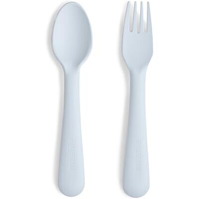 mushie Juego de Cubiertos con Tenedor y Cuchara para Bebés Cubiertos Reutilizables para Niños Pequeños y Niñas Fabricado en Dinamarca Sin BPA y Apto para Lavavajillas Powder Blue mushie Juego de Cubiertos con Tenedor y Cuchara para Bebés Cubiertos Reutilizables para Niños Pequeños y Niñas Fabricado en Dinamarca Sin BPA y Apto para Lavavajillas Powder Blue