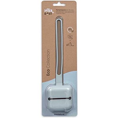 Interbaby Portachupetes de silicona, azul grisáceo Interbaby Portachupetes de silicona, azul grisáceo