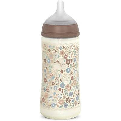 SUAVINEX , Biberón 360 ml, con Tetina Fisiológica SX Pro de Silicona, con válvula Anticólico, de Flujo Denso (L), para Líquidos Densos, Apto Papillas Líquidas. Bebés +6 Meses. Wonder, Flores, Beige SUAVINEX , Biberón 360 ml, con Tetina Fisiológica SX Pro de Silicona, con válvula Anticólico, de Flujo Denso (L), para Líquidos Densos, Apto Papillas Líquidas. Bebés +6 Meses. Wonder, Flores, Beige