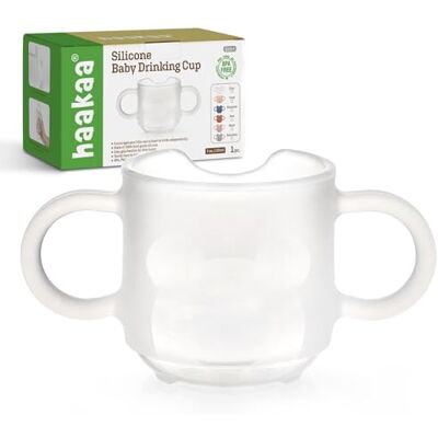 haakaa Vasos de Entrenamiento con Asas, Taza de Aprendizaje de Silicona para Niños Pequeños, sin BPA 150 ml haakaa Vasos de Entrenamiento con Asas, Taza de Aprendizaje de Silicona para Niños Pequeños, sin BPA 150 ml