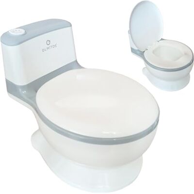 Olmitos – Orinal para bebé WC 2 Infantil Blanco Con portarrollos interior para el papel y botón con sonido de descarga – Antideslizante con vaso interior extraíble, aprende a ir al baño Olmitos – Orinal para bebé WC 2 Infantil Blanco Con portarrollos interior para el papel y botón con sonido de descarga – Antideslizante con vaso interior extraíble, aprende a ir al baño