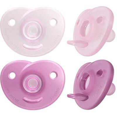 AVENT Philips Soothie Heart, diseñado siguiendo los contornos naturales de la cara del bebé, con silicona de uso médico, 2 unidades, AVENT Philips Soothie Heart, diseñado siguiendo los contornos naturales de la cara del bebé, con silicona de uso médico, 2 unidades,
